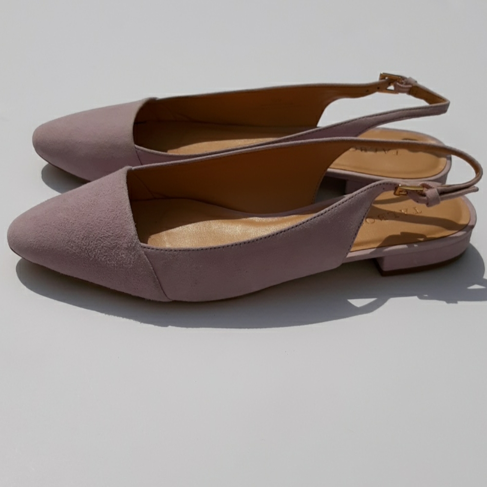✨TALBOTS Lavender Suede Slingback Flats Size 10 - Picture 4 of 8